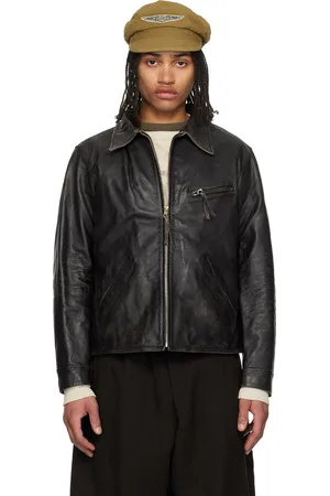 Ralph Lauren Black Lynton Moto Leather Jacket