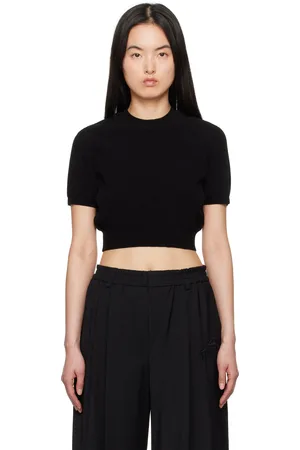 Alexander Wang Logo-Embossed Ribbed Chenille Top
