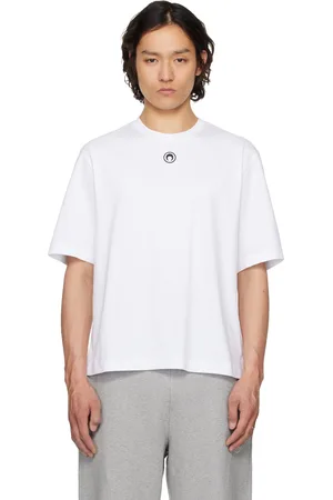 Marine Serre White Organic Cotton Plain T-shirt