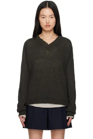 OUR LEGACY Khaki Rue V-Neck Sweater