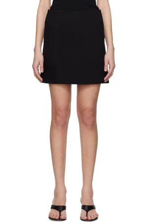 Totême Black Crepe Miniskirt