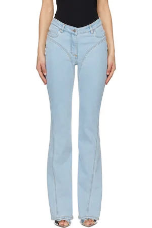 MUGLER Blue Curved Seam Jeans