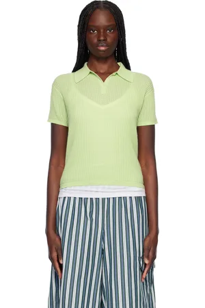 Guest In Residence Green Shrunken Polo