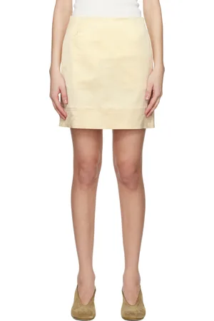 Totême Beige Crepe Miniskirt