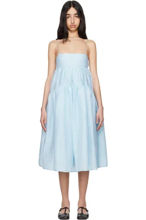 Cecilie Bahnsen Blue Sofie Midi Dress