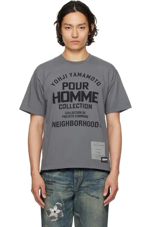 YOHJI YAMAMOTO Gray NEIGHBORHOOD Edition SS Tee-2 T-shirt