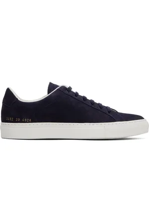 COMMON PROJECTS Navy Retro Suede Sneakers
