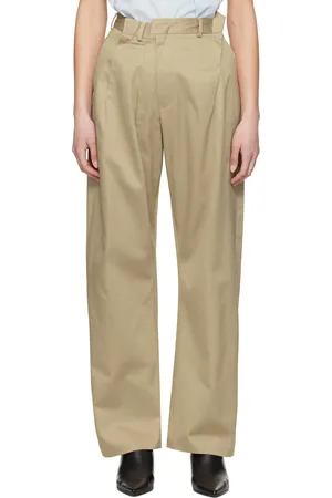 Maison Margiela Beige Light Cotton Twill Darting Trousers