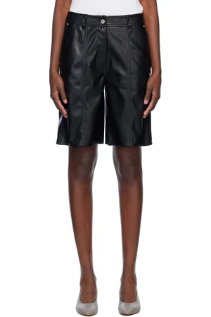 Stand Studio Black Julieta Faux-Leather Shorts