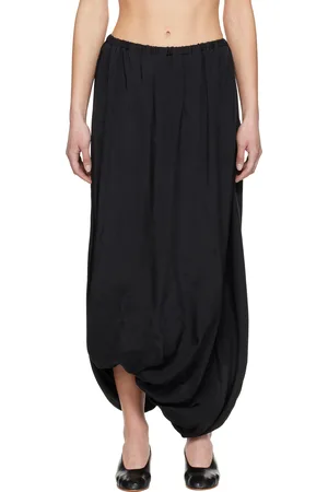 Lauren Manoogian Black Balloon Midi Skirt