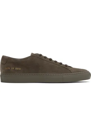 COMMON PROJECTS Taupe Achilles Tonal Suede Sneakers