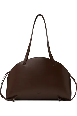 Jil Sander Brown Curve Shoulder Medium Bag