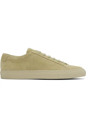 COMMON PROJECTS Beige Achilles Tonal Suede Sneakers