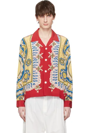 BODE Red Bricolage Long Sleeve Shirt