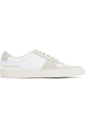 COMMON PROJECTS White & Beige BBall Duo Sneakers