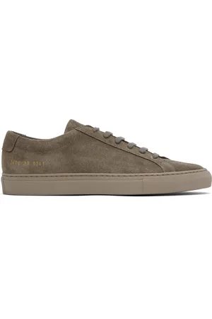 COMMON PROJECTS Taupe Achilles Tonal Suede Sneakers