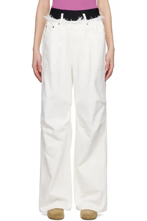 ALAINPAUL White Knee Jeans