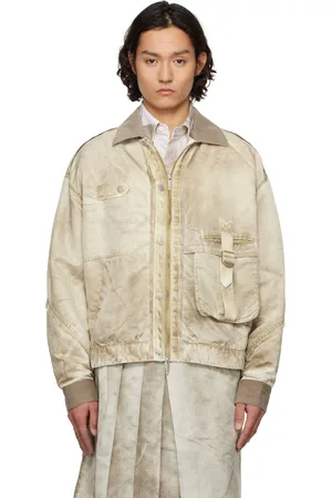 Feng Chen Wang Gray Sandwashed Nylon Jacket