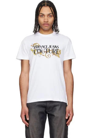 VERSACE White Logo Baroque T-shirt