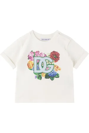 Dolce & Gabbana Baby White DG Logo Jersey T-shirt