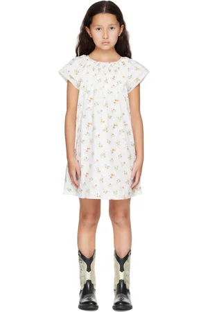 BONPOINT Kids White Salome Smocked Dress