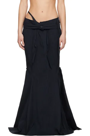 OTTOLINGER Navy Mermaid Suit Maxi Skirt