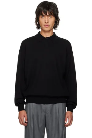 Auralee Cashmere Silk Wool Knit Polo