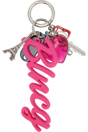 Balenciaga Pink & Silver Charm Hourglass Soft Big Souvenirs Keychain