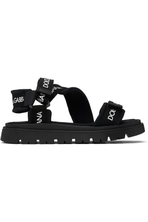 Dolce & Gabbana Kids Black Gros-grain Sandals