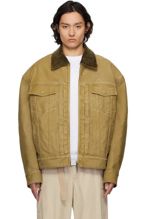 Feng Chen Wang Tan Washed Canvas Workwear Jacket
