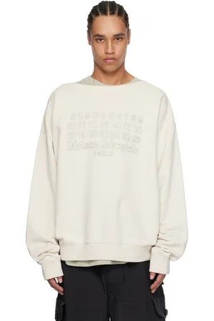 Maison Margiela Beige Embroidered Sweatshirt