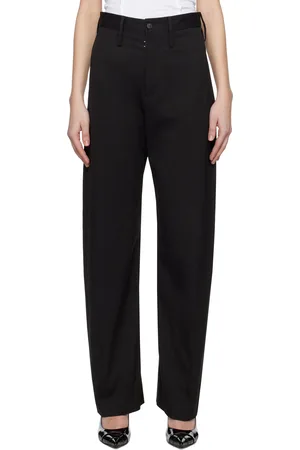 Maison Margiela Black Light Cotton Gabardine Trousers