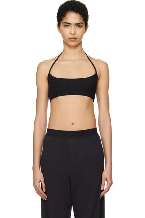 SKIMS Black Soft Lounge Halter Scoop Bralette