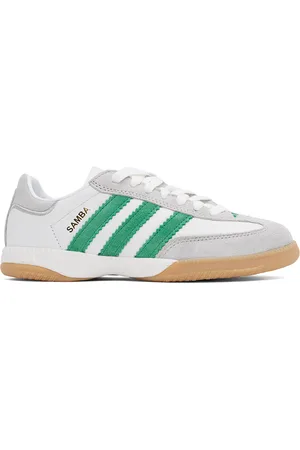 adidas White & Green Samba MN Sneakers