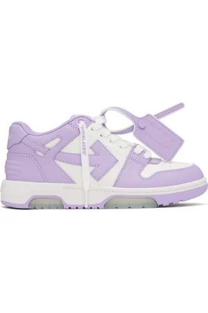 OFF-WHITE White & Purple Out Of Office Calf Leather Sneakers