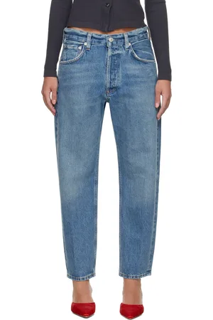 Citizens of Humanity Blue Winslow Cropped Boyfriend Jeans