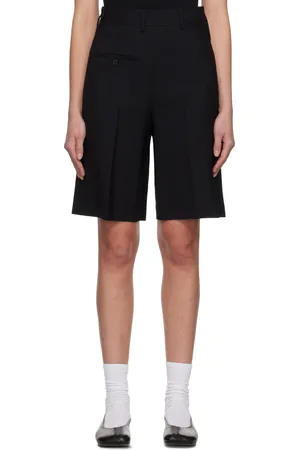 Maison Margiela Black Tailoring Wool Canvas Twisted Shorts