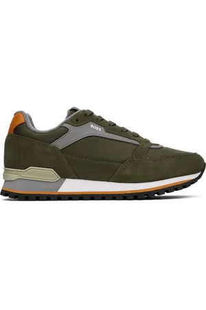 HUGO BOSS Khaki Emed-Logo Sneakers