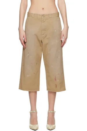 Maison Margiela Beige Cotton Gabardine Shorts