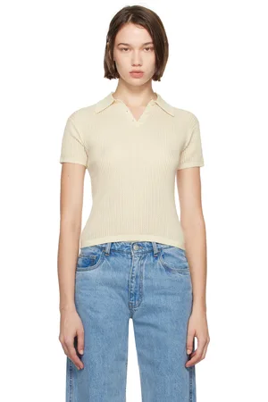 Guest In Residence White Shrunken Polo