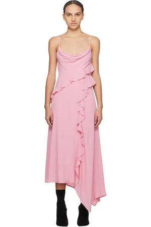 Msgm Pink Ruffle Maxi Dress
