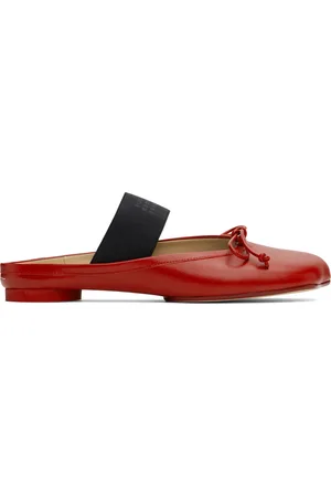Maison Margiela Red Anatomic Slip-On Ballerina Flats