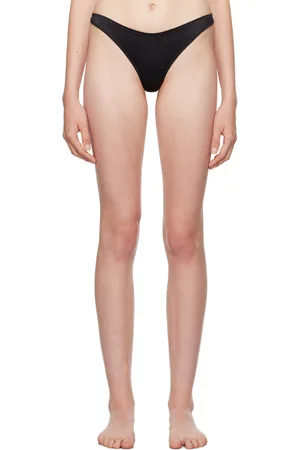 FLEUR DU MAL Black Luxe Thong