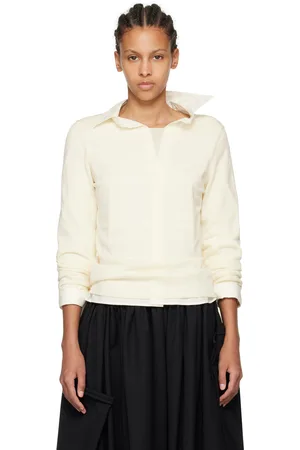 Comme des Garçons Off-White Rolled Edge Sweater