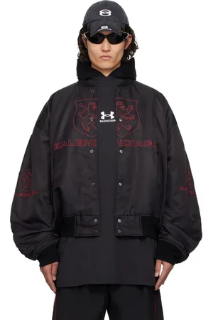 Balenciaga Black Lion Club Varsity Bomber Jacket