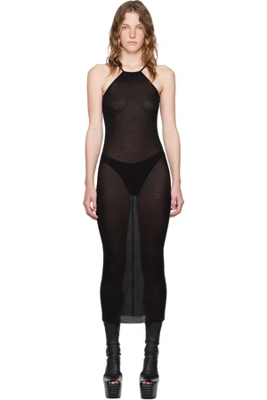 Rick Owens Black Porterville Skorpio Midi Dress