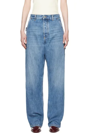 Bottega Veneta Blue Vintage Indigo Cargo Denim Jeans