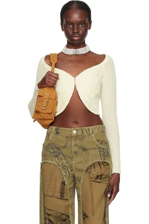 BLUMARINE Off-White Embroidered Cardigan