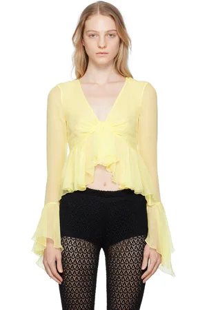BLUMARINE Yellow Ruffled Blouse