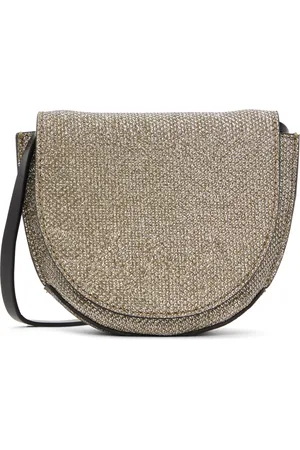 Ganni Gold Nano Banner Saddle Bag